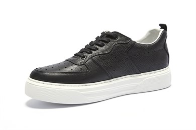 Siyah Sneaker Deri Ayakkabı