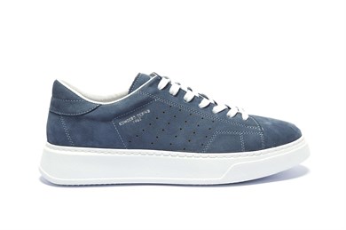 Mavi Sneaker Deri Ayakkabı
